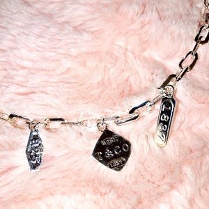 Silver charm necklace